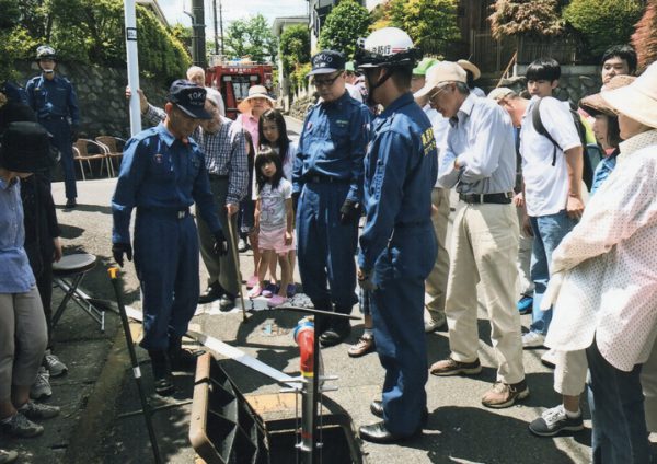 玉川学園町内会　玉林台支部では今年もスタンドパイプ訓練を行いました